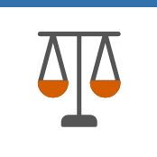 An icon of a weighted scale